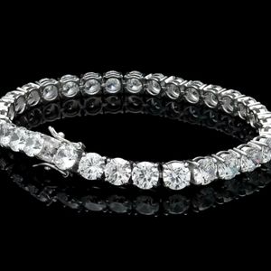 Sterling  silver Tennis Bracelet with CZ Stones in  8" length and 5mm